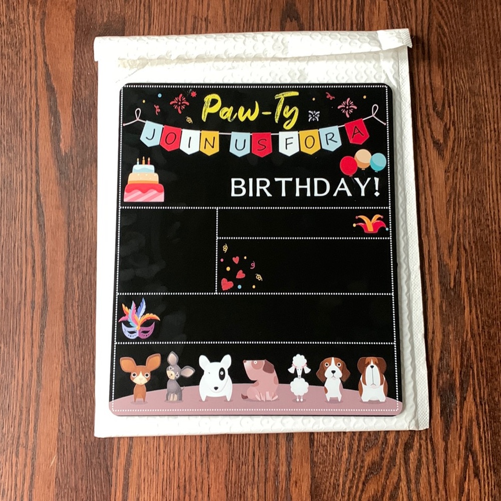 DOUBLE SIDED Animal birthday board